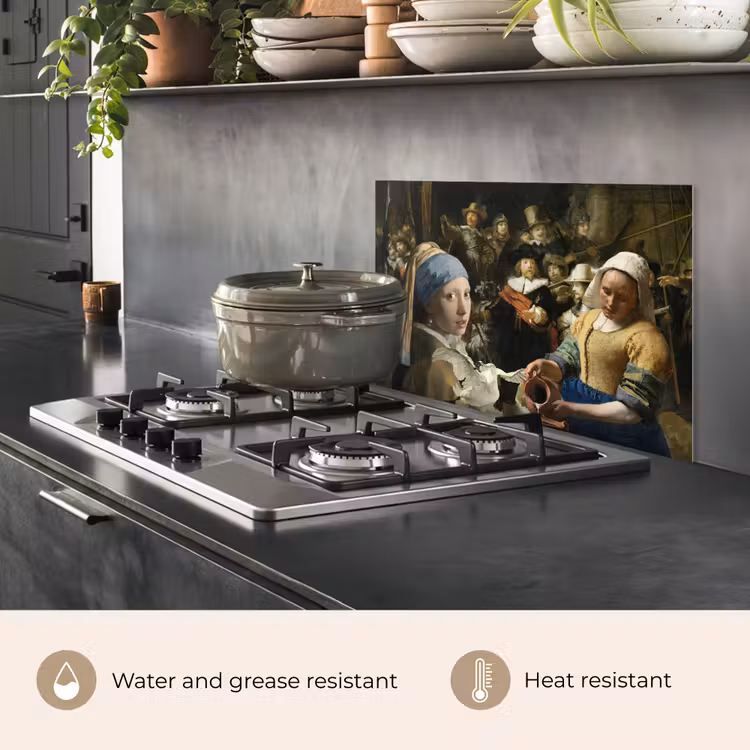 Kitchen splashback for hob - Painting - Old Masters - Swan — 2