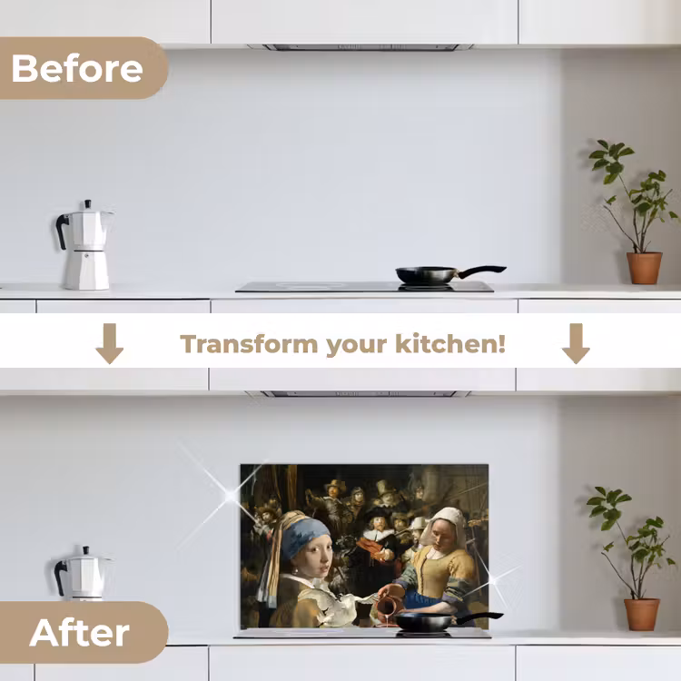 Kitchen splashback for hob - Painting - Old Masters - Swan — 7