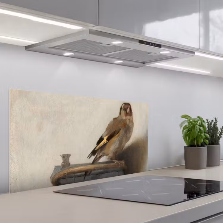 Kitchen splashback for hob - The Goldfinch - Carel Fabritius — 1
