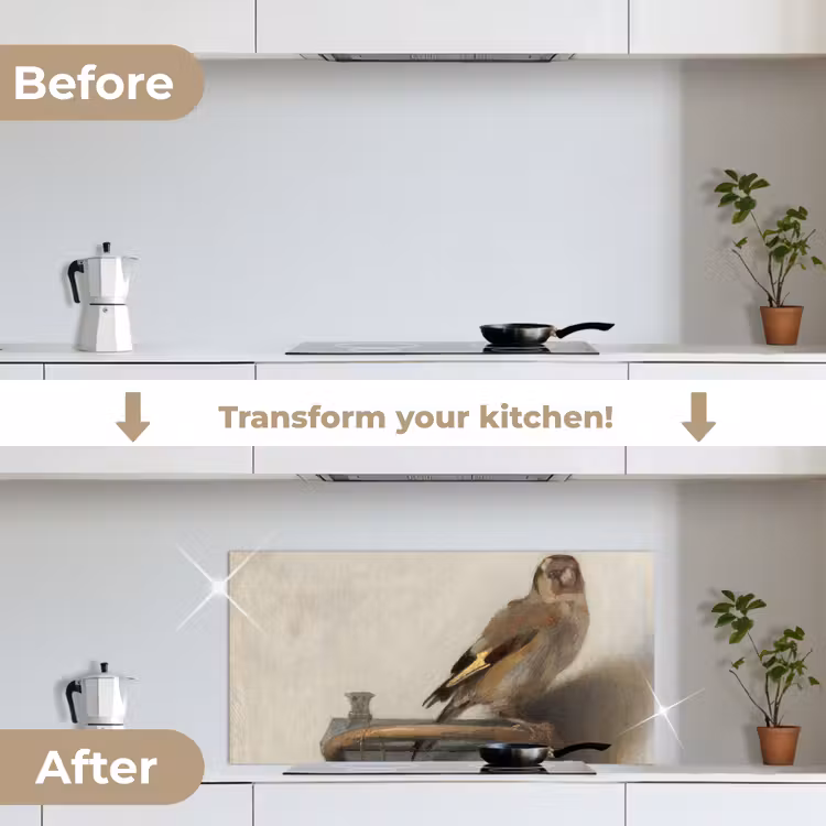Kitchen splashback for hob - The Goldfinch - Carel Fabritius — 7