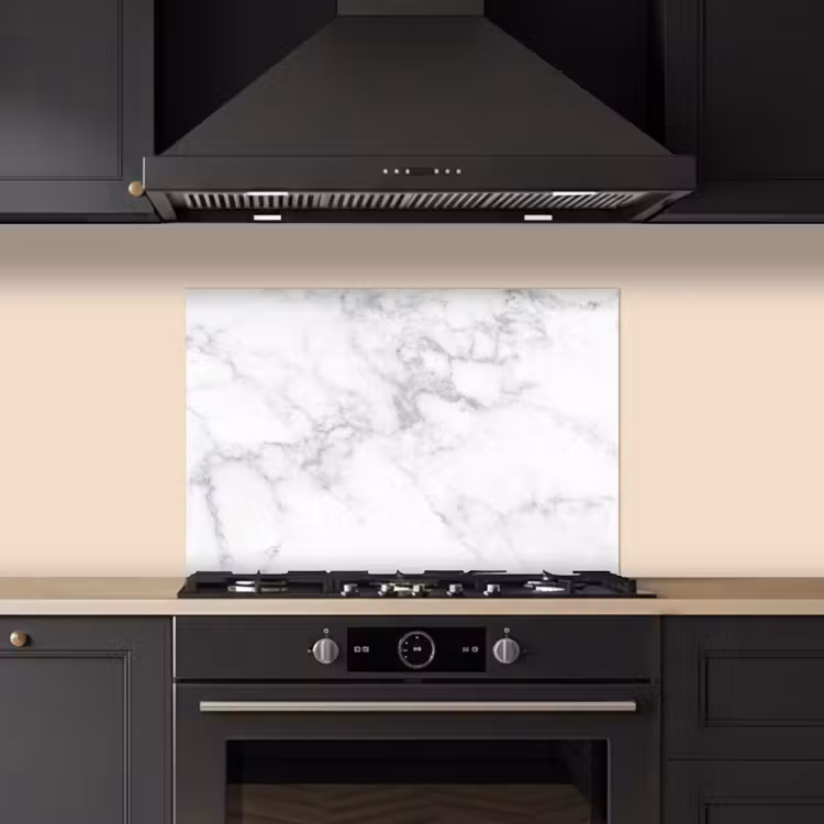 Kitchen splashback for hob - Marble - White - Gray - Luxury - Marble look - Stone — 5