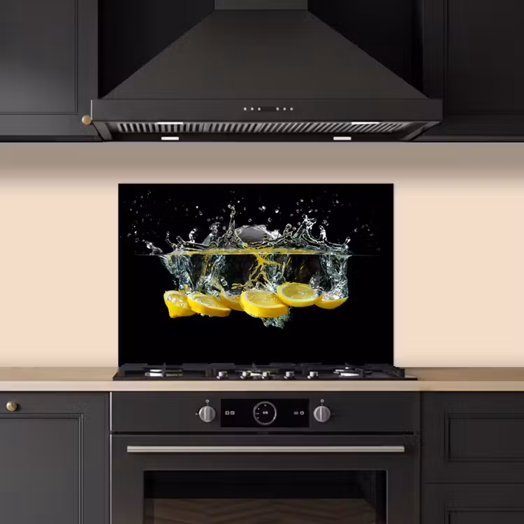 Kitchen splashback for hob - Lemon - Fruit - Yellow - Still life - Water — 5