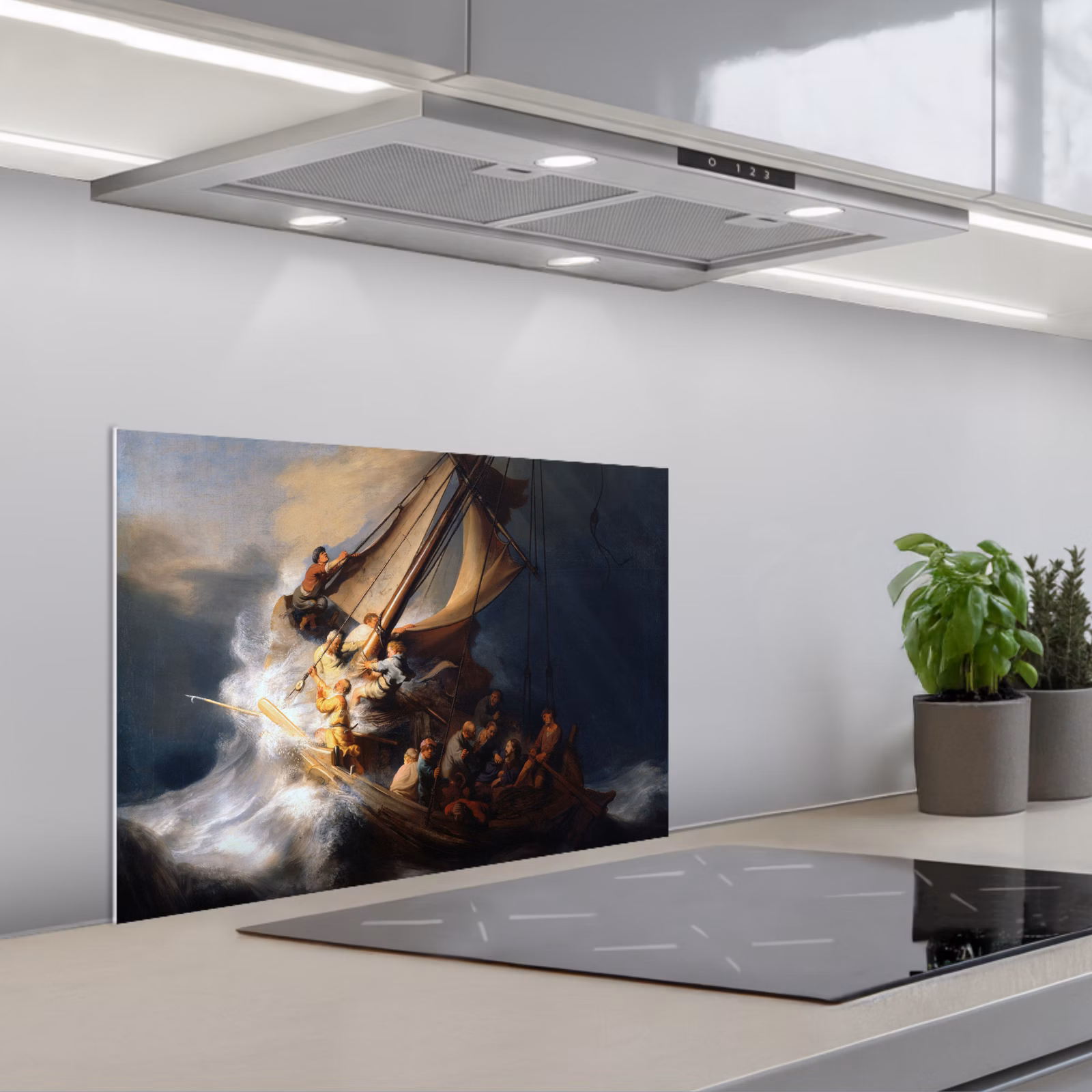 Kitchen splashback for hob - The storm on the Sea of Galilee - Rembrandt van Rijn — 1