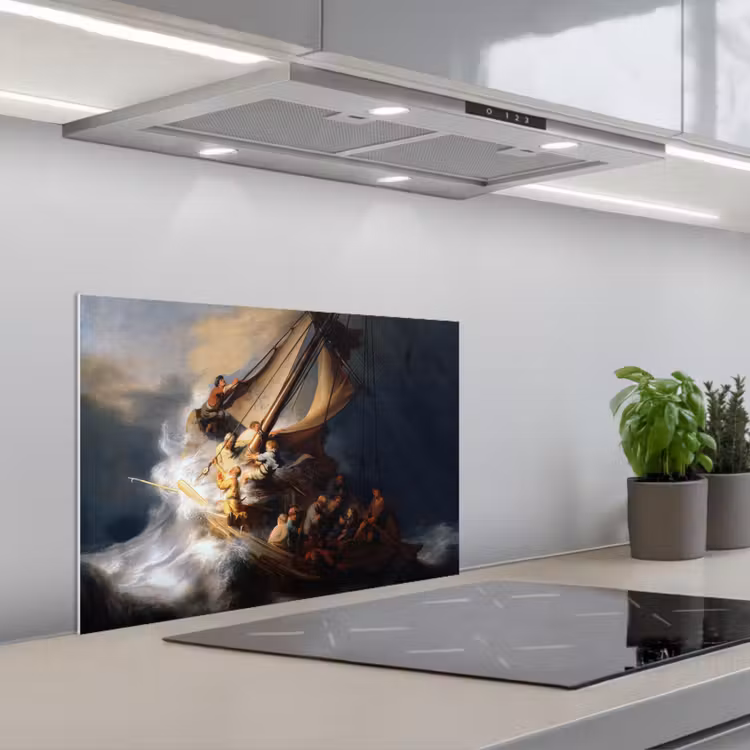 Kitchen splashback for hob - The storm on the Sea of Galilee - Rembrandt van Rijn — 1