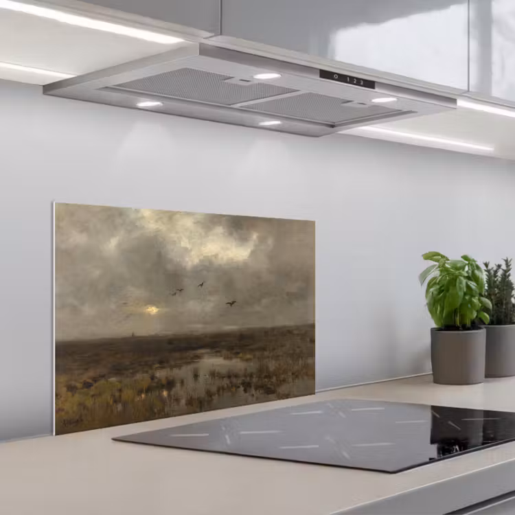Kitchen splashback for hob - The Swamp - Painting by Anton Mauve — 1