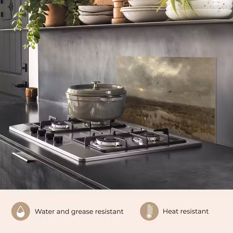 Kitchen splashback for hob - The Swamp - Painting by Anton Mauve — 2