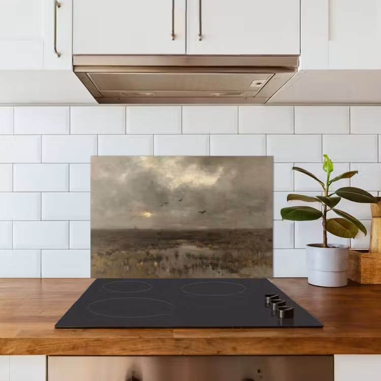 Kitchen splashback for hob - The Swamp - Painting by Anton Mauve — 3