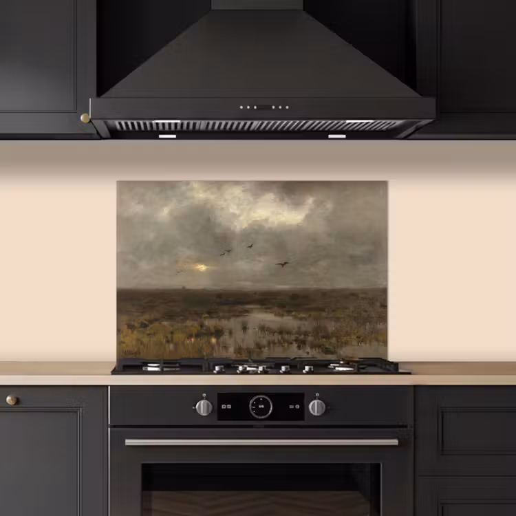 Kitchen splashback for hob - The Swamp - Painting by Anton Mauve — 5