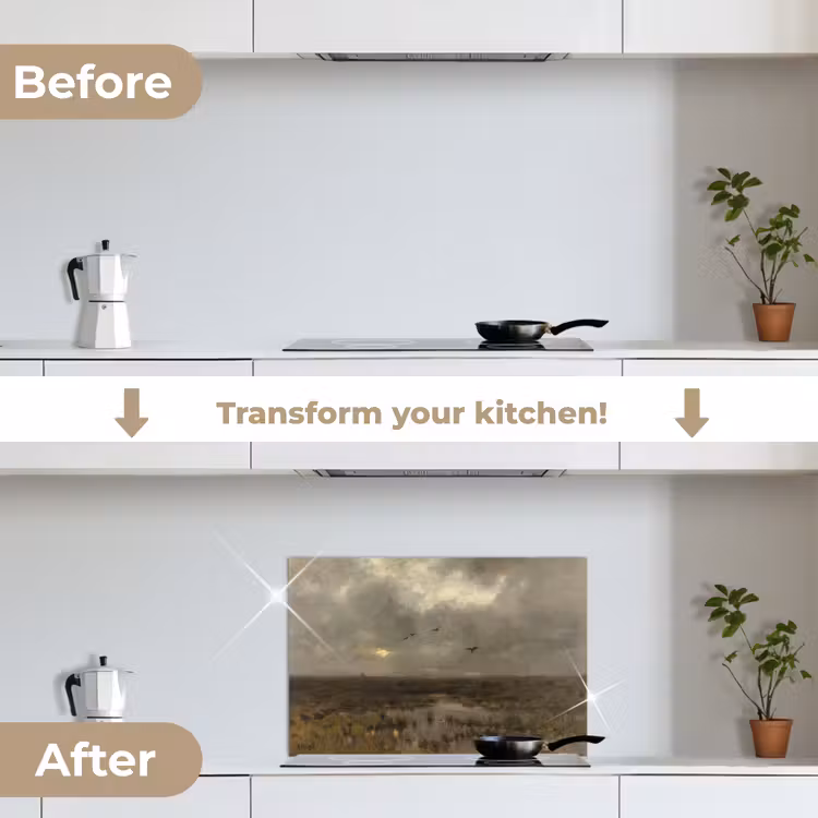 Kitchen splashback for hob - The Swamp - Painting by Anton Mauve — 7