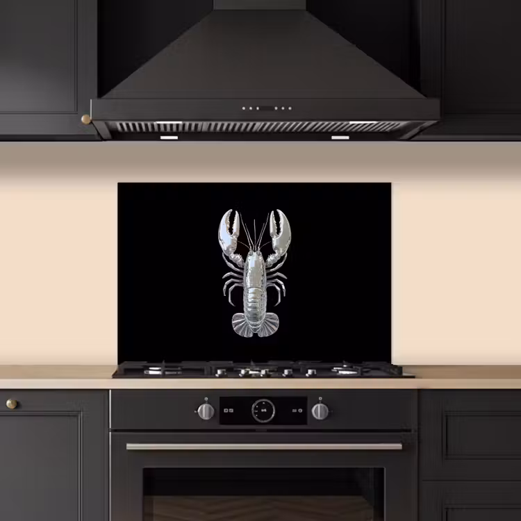 Kitchen splashback for hob - Lobster - Silver - Metallic - Luxury — 5
