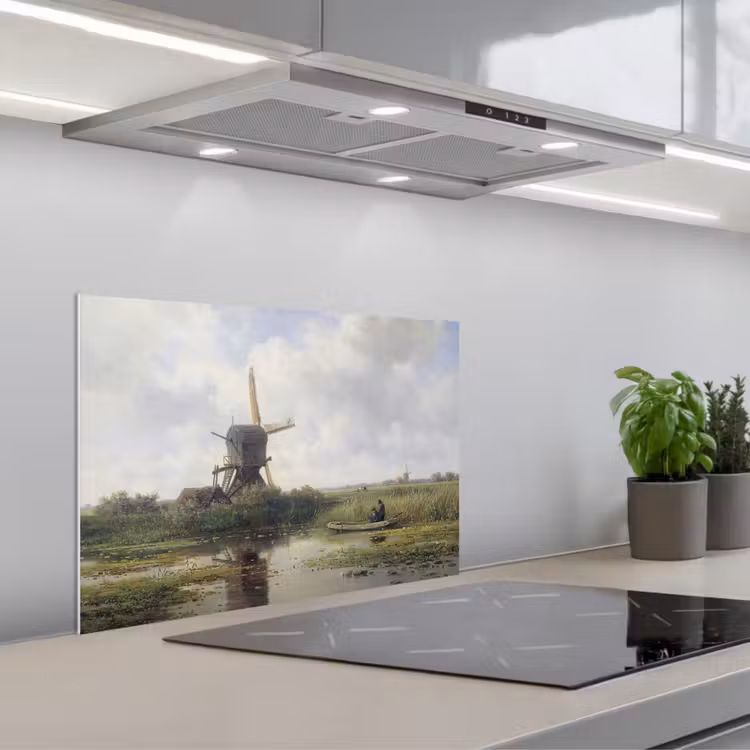 Kitchen splashback for hob - Mill - Willem Roelofs - Old Masters - Art — 1