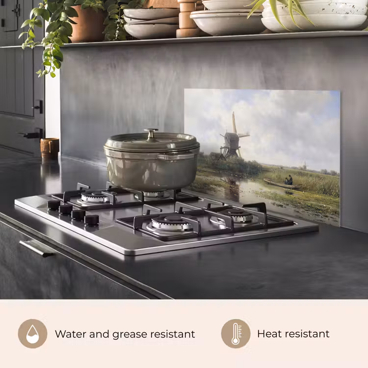 Kitchen splashback for hob - Mill - Willem Roelofs - Old Masters - Art — 2