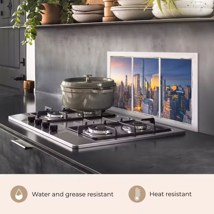 Kitchen splashback for hob - New York - View - Skyline — 2