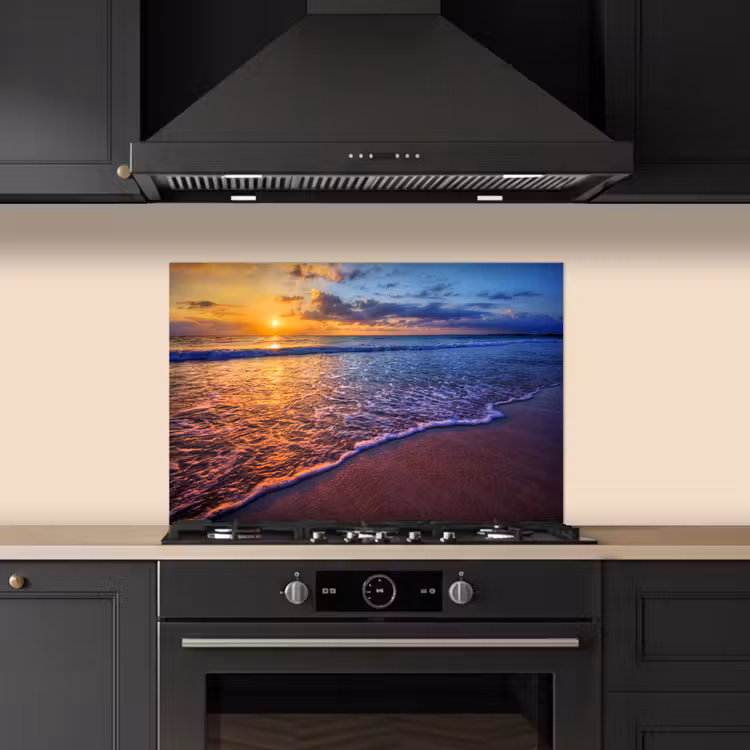 Kitchen splashback for hob - Sea - Beach - Sunset - Clouds - Horizon — 5