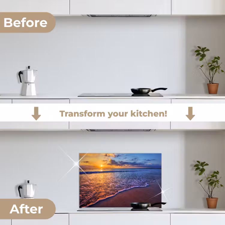 Kitchen splashback for hob - Sea - Beach - Sunset - Clouds - Horizon — 7