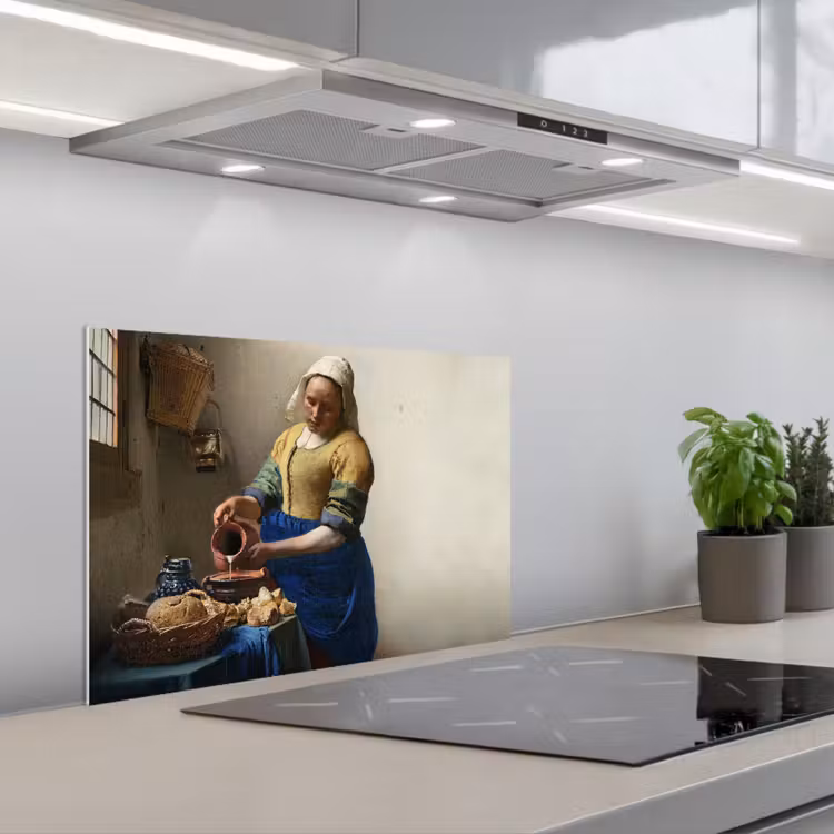 Kitchen splashback for hob - The milkmaid - Art - Old masters - Vermeer — 1