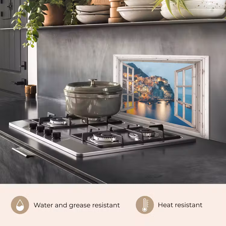 Kitchen splashback for hob - Looking through - Italy - Sea — 2