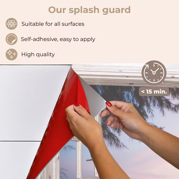 Kitchen splashback for hob - Lookthrough - Beach - Palm tree — 4