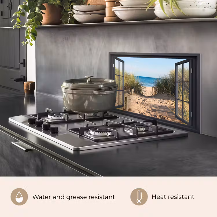 Kitchen splashback for hob - See-through - Beach - Sea - Sand - Water - Tallgrass - Dunes — 2