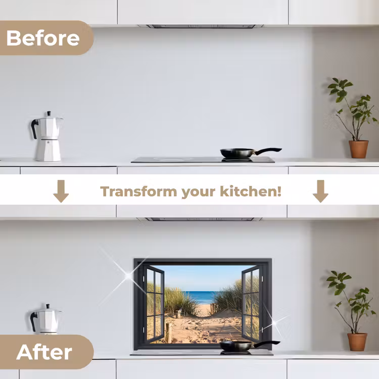Kitchen splashback for hob - See-through - Beach - Sea - Sand - Water - Tallgrass - Dunes — 7