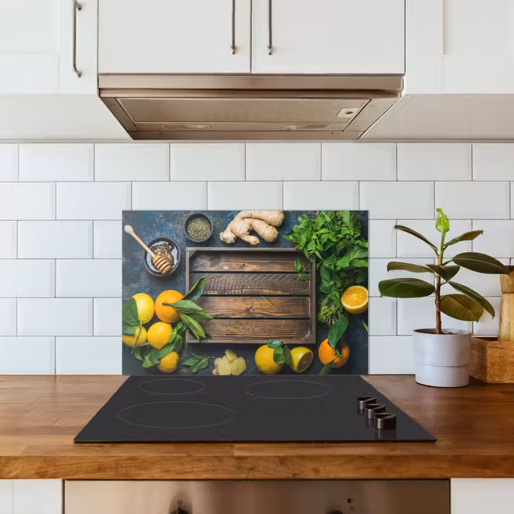 Kitchen splashback for hob - Fruit box - Lemon — 3