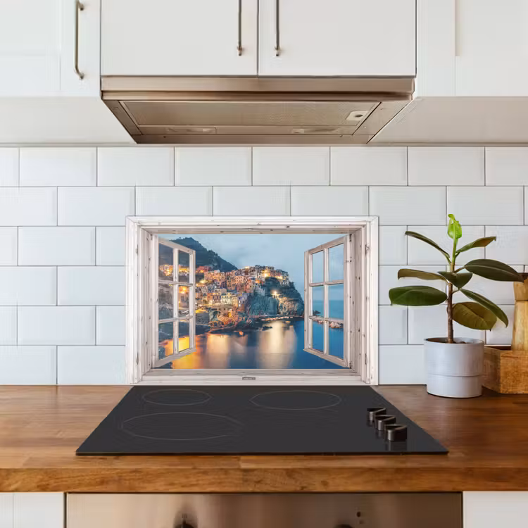 Kitchen splashback for hob - Mediterranean Beauty at Dusk — 3
