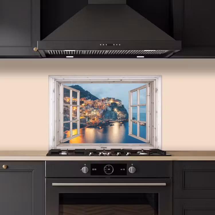Kitchen splashback for hob - Mediterranean Beauty at Dusk — 5