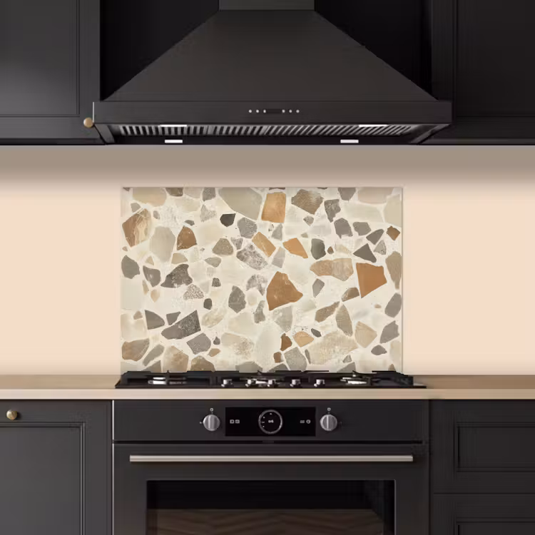 Kitchen splashback for hob - Stones - Terrazzo - Decoration - Tiles — 5