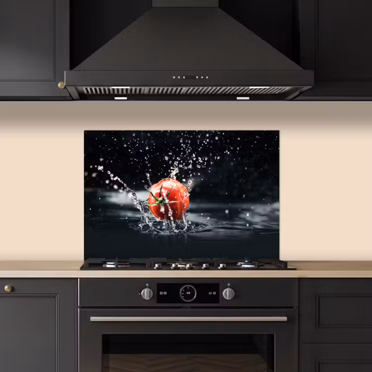 Kitchen splashback for hob - Tomato - Vegetable - Still Life - Water - Red — 5