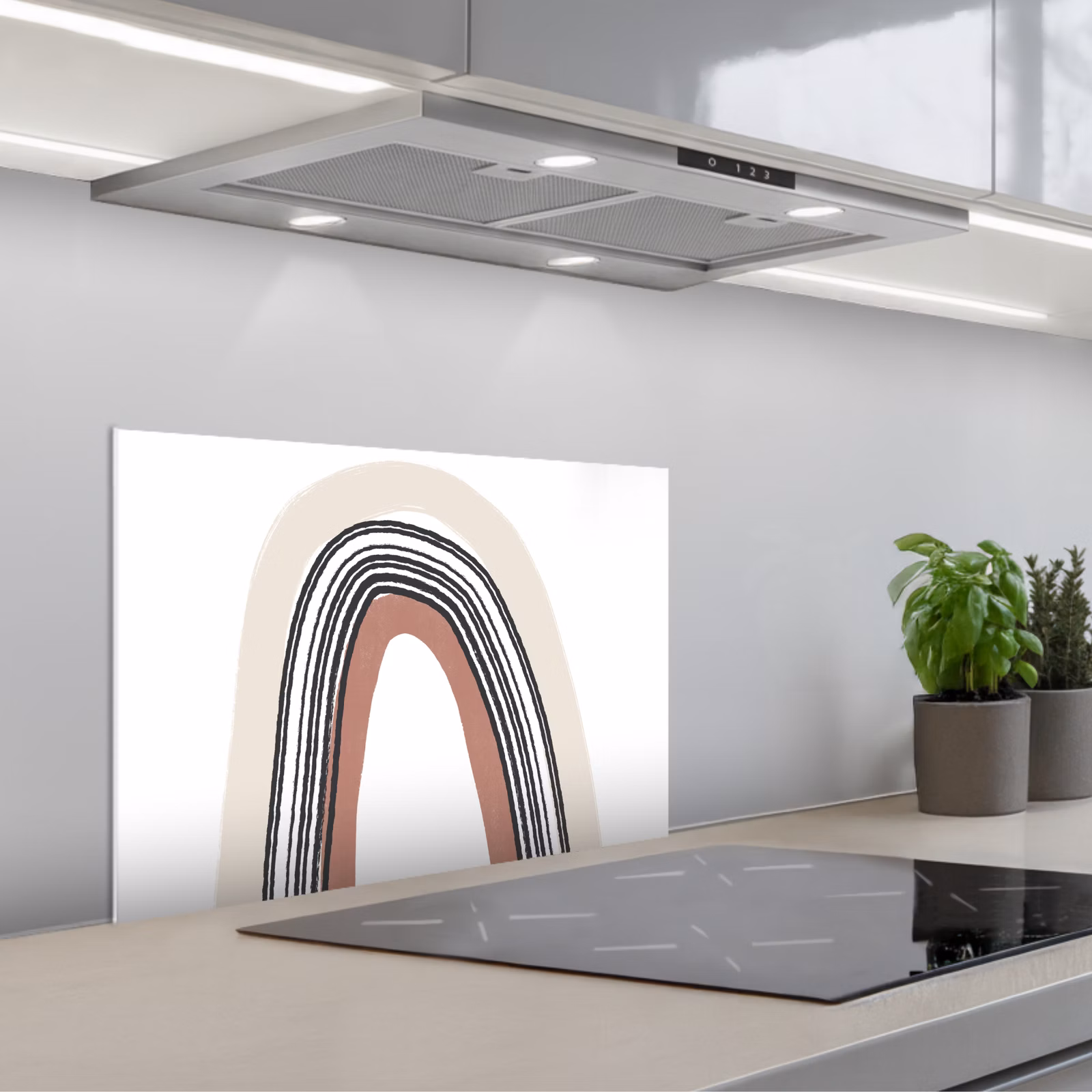 Kitchen splashback for hob - Rainbow - Pastel - Design — 1