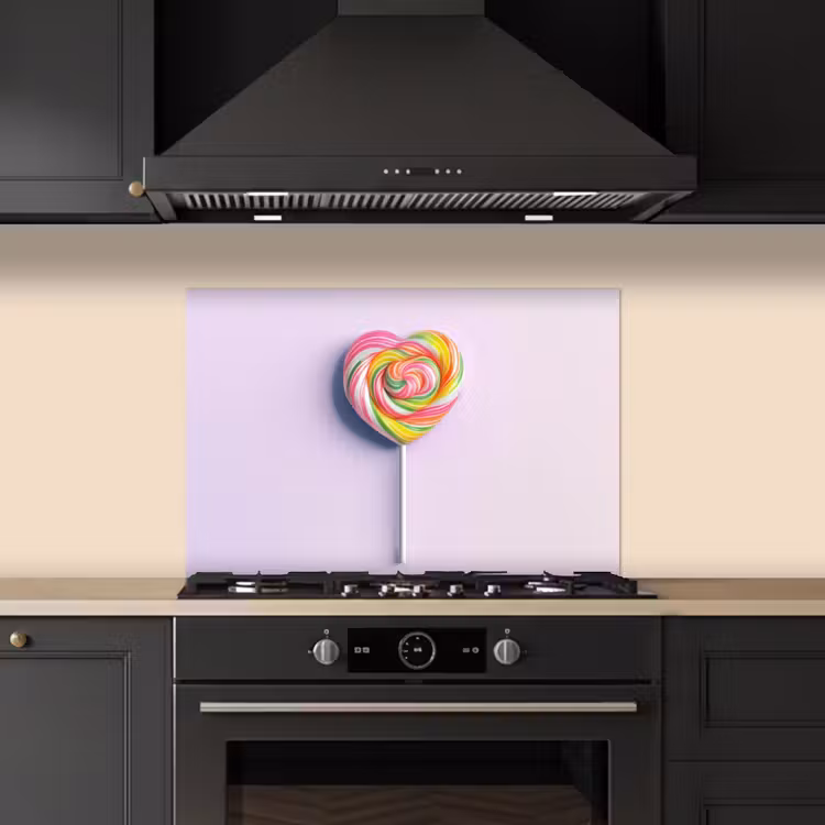 Kitchen splashback for hob - Heart - Lollipop - Candy — 5