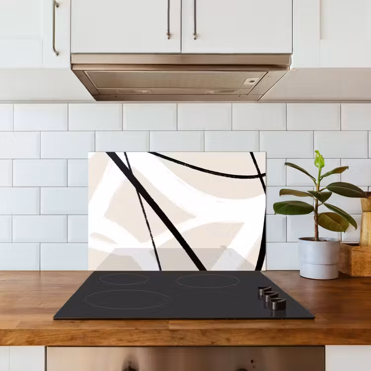 Kitchen splashback for hob - Line - Abstract - Minimalism - Pastel — 3