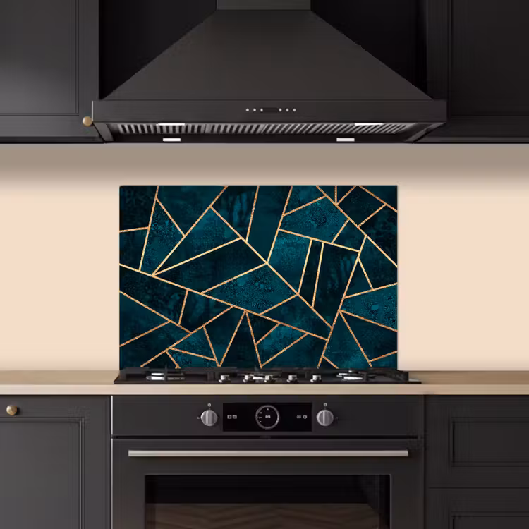 Kitchen splashback for hob - Stones - Gold - Luxury - Patterns - Abstract — 5