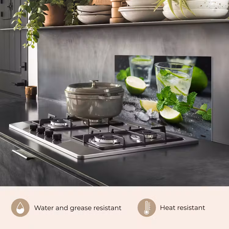 Kitchen splashback for hob - Freshness in Glass — 2
