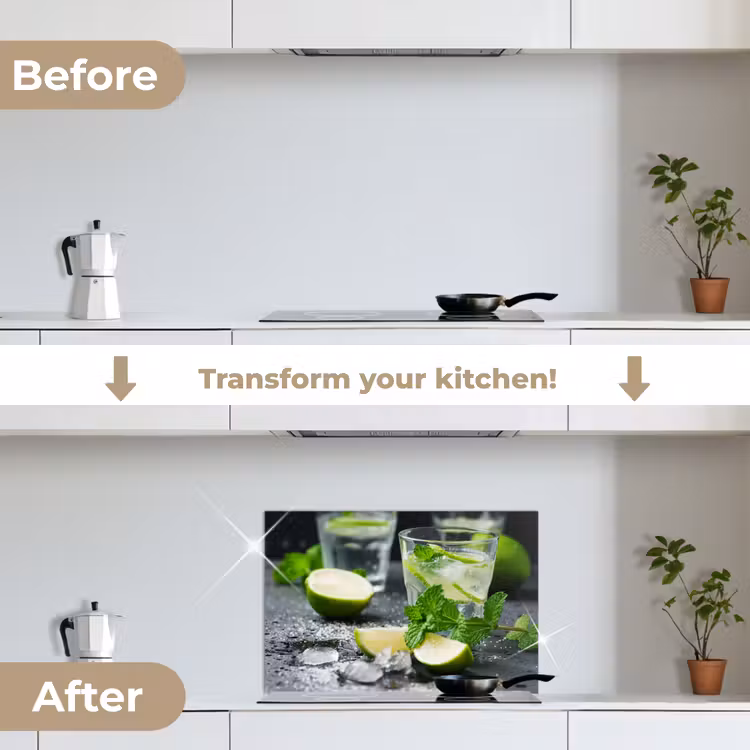 Kitchen splashback for hob - Freshness in Glass — 7