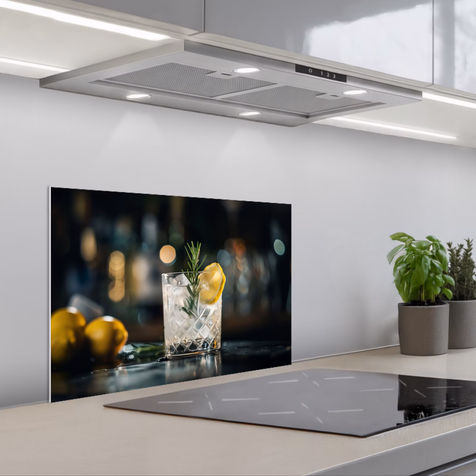 Kitchen splashback for hob - Gin tonic with a Touch of Lemon — 1