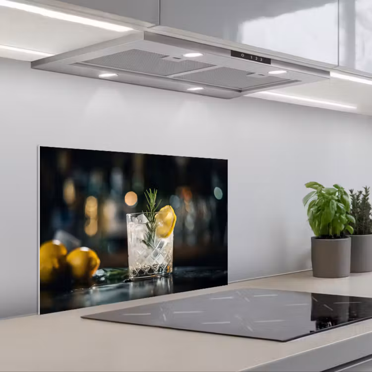 Kitchen splashback for hob - Gin tonic with a Touch of Lemon — 1