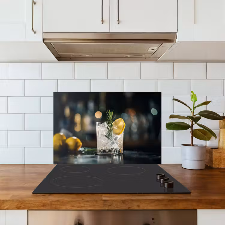 Kitchen splashback for hob - Gin tonic with a Touch of Lemon — 3
