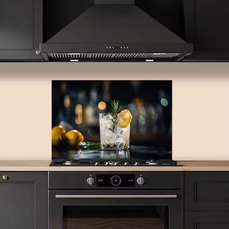 Kitchen splashback for hob - Gin tonic with a Touch of Lemon — 5