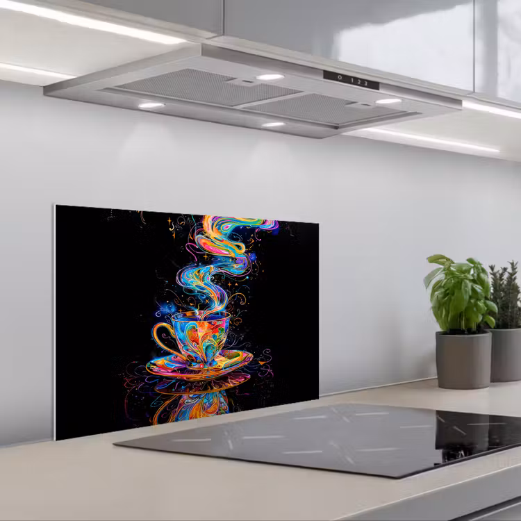 Kitchen splashback for hob - Psychedelic Tea Dream — 1