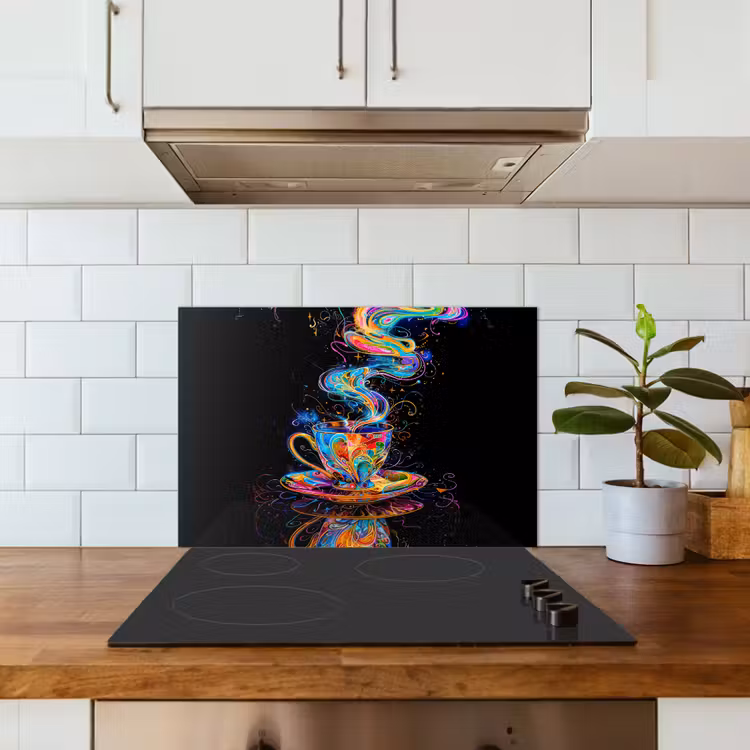 Kitchen splashback for hob - Psychedelic Tea Dream — 3
