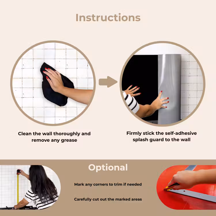 Kitchen splashback for hob - Make up - Gold - Woman - Luxury - Glitter - Art — 6