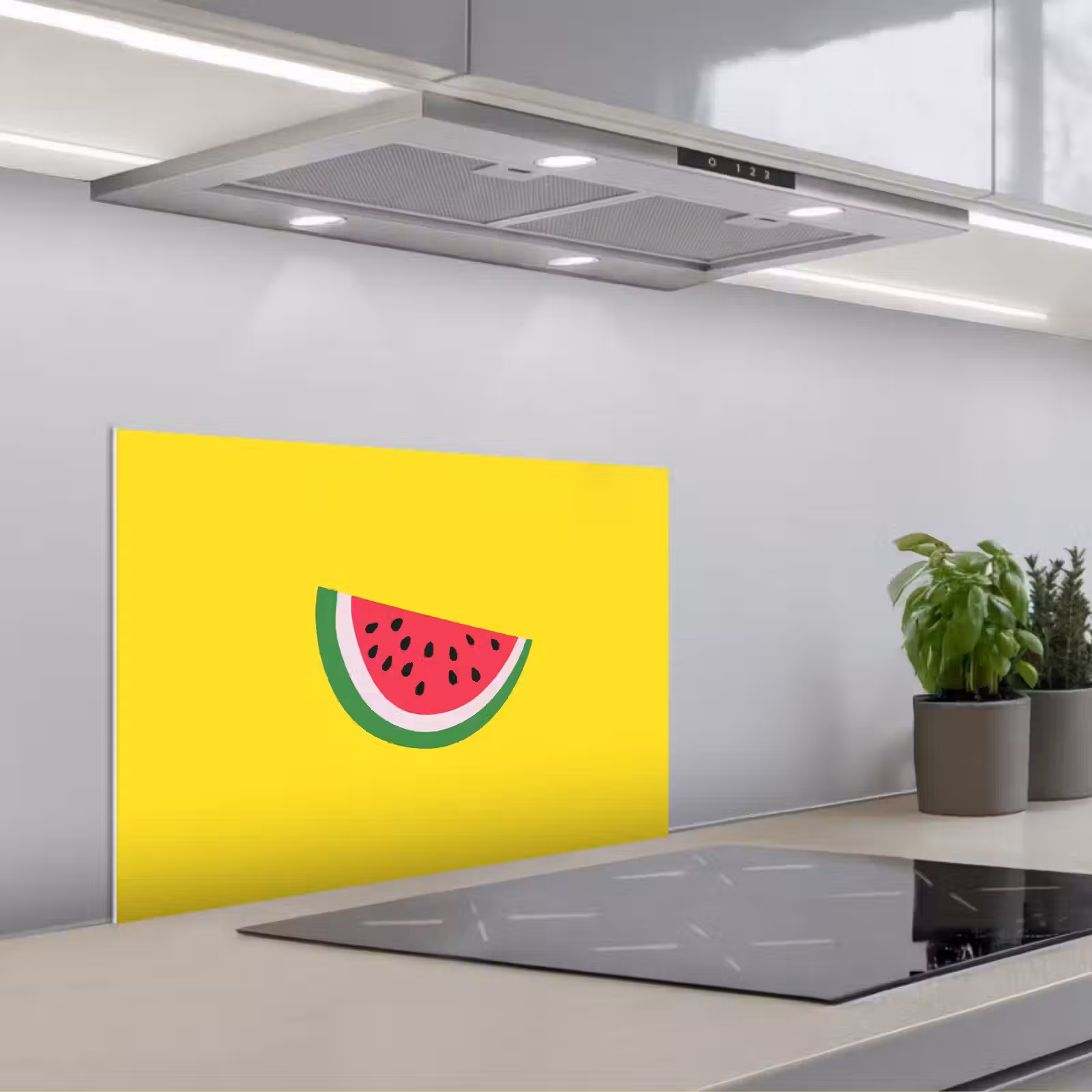 Kitchen splashback for hob - Fruit - Watermelon - Yellow — 1