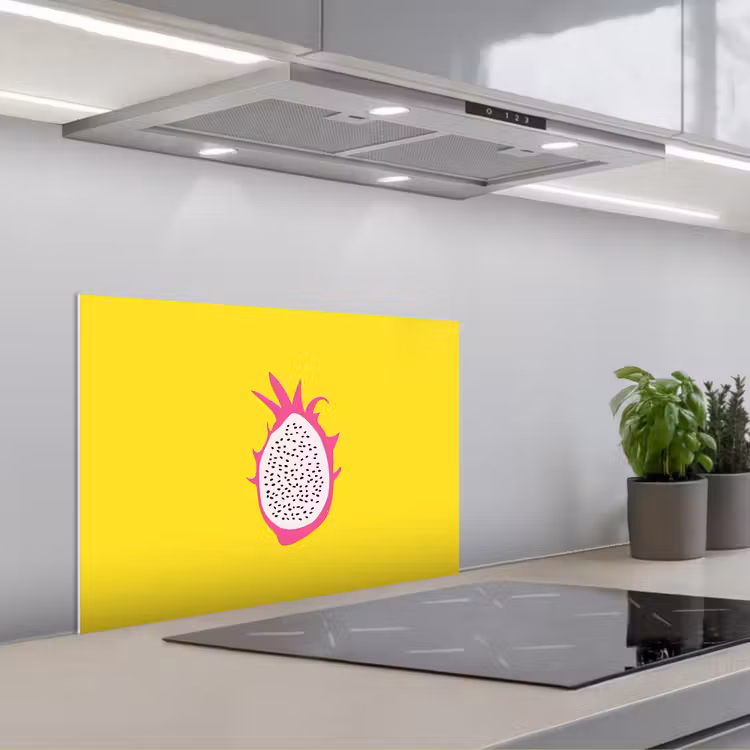 Kitchen splashback for hob - Illustration - Dragon Fruit - Colorful — 1