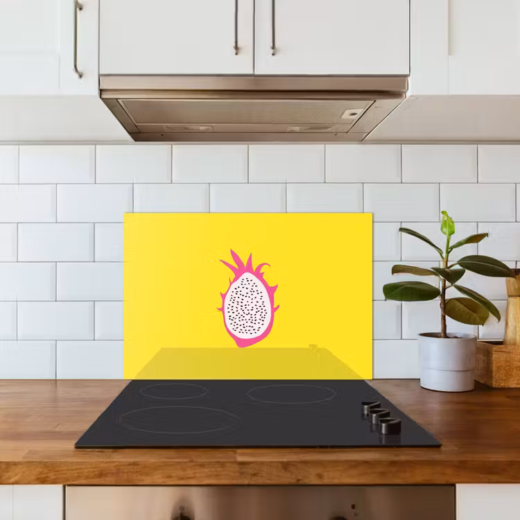 Kitchen splashback for hob - Illustration - Dragon Fruit - Colorful — 3