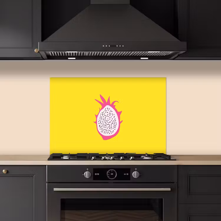 Kitchen splashback for hob - Illustration - Dragon Fruit - Colorful — 5