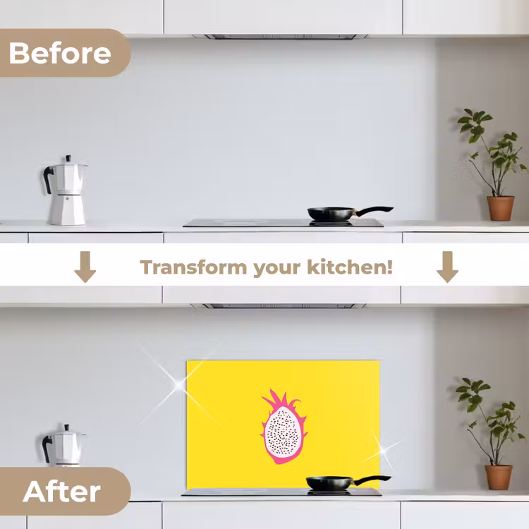 Kitchen splashback for hob - Illustration - Dragon Fruit - Colorful — 7