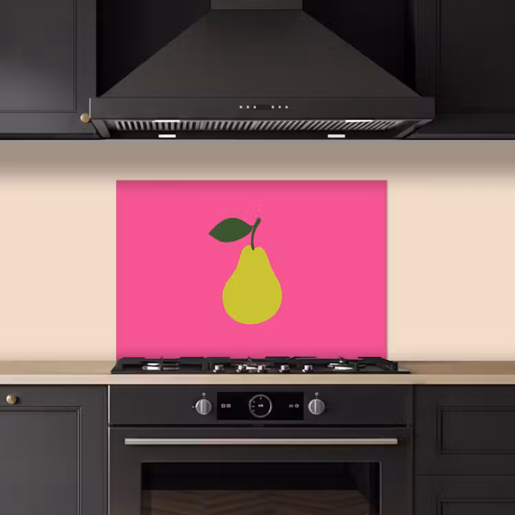 Kitchen splashback for hob - Illustration - Fruit - Pear - Green — 5