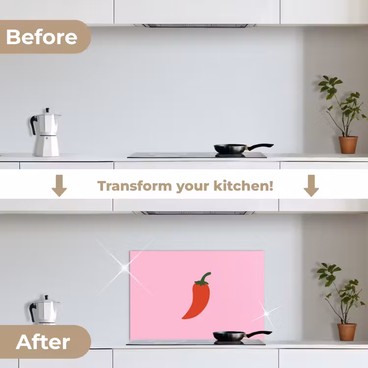 Kitchen splashback for hob - Pepper - Red - Illustration — 7