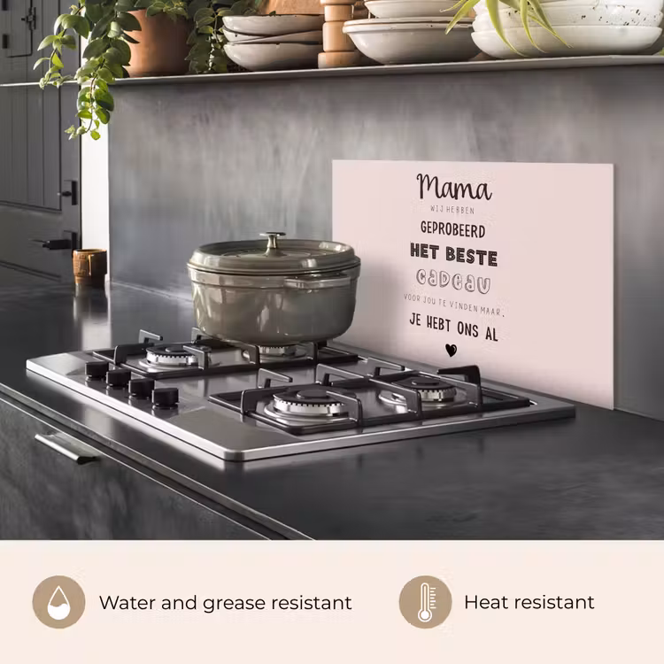 Kitchen splashback for hob - Proverbs - Quotes Mommy You Already Have Us - Mother's Day gift for mom - Pink — 2